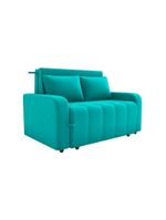 Sofá Cama Compacto 2 Lugares 1,38 Larg Amora New Matrix Veludo Verde Menta