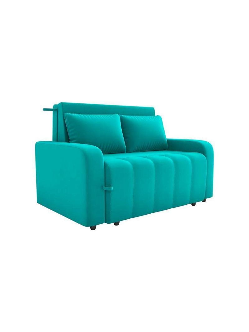 Sofá Cama Compacto 2 Lugares 1,38 Larg Amora New Matrix Veludo Verde Menta