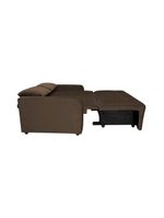 Sofá Cama Compacto 2 Lugares 1,38 Larg Amora New Matrix Veludo Marrom
