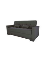 Sofá Cama 3 Lugares Reclinável Casal Premium 2,03 Larg Lavinia Matrix Suede Cinza