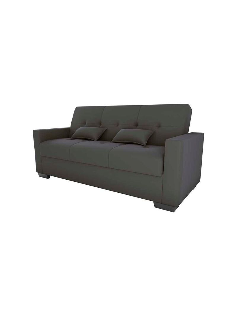 Sofá Cama 3 Lugares Reclinável Casal Premium 2,03 Larg Lavinia Matrix Suede Cinza