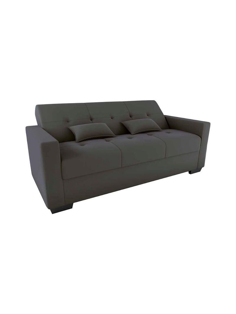Sofá Cama 3 Lugares Reclinável Casal Premium 2,03 Larg Lavinia Matrix Suede Cinza