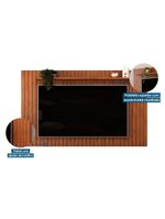 Painel Quarto P- Tv Até 65 Pol Lume Ripado C- Prateleira 175x108cm Cedro - Dj Móveis