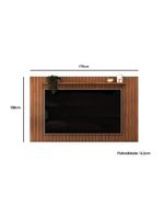 Painel Quarto P- Tv Até 65 Pol Lume Ripado C- Prateleira 175x108cm Cedro - Dj Móveis
