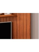 Painel Quarto P- Tv Até 65 Pol Lume Ripado C- Prateleira 175x108cm Cedro - Dj Móveis