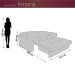 Sofá Cama Compacto 2 Lugares 1,38 Larg Amora New Matrix Veludo Marrom