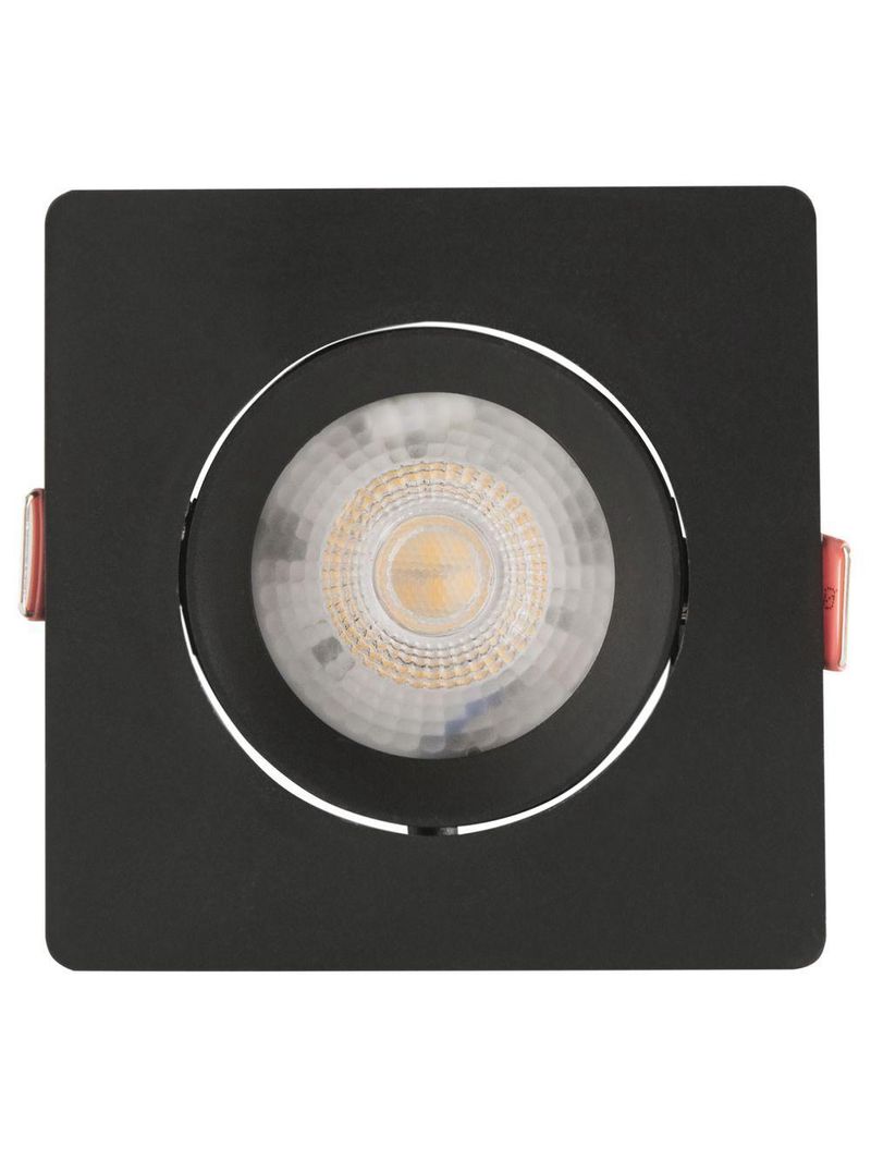 Spot Led Tramontina Quadrado 3 W 6500 K Preto Com Luz Branca