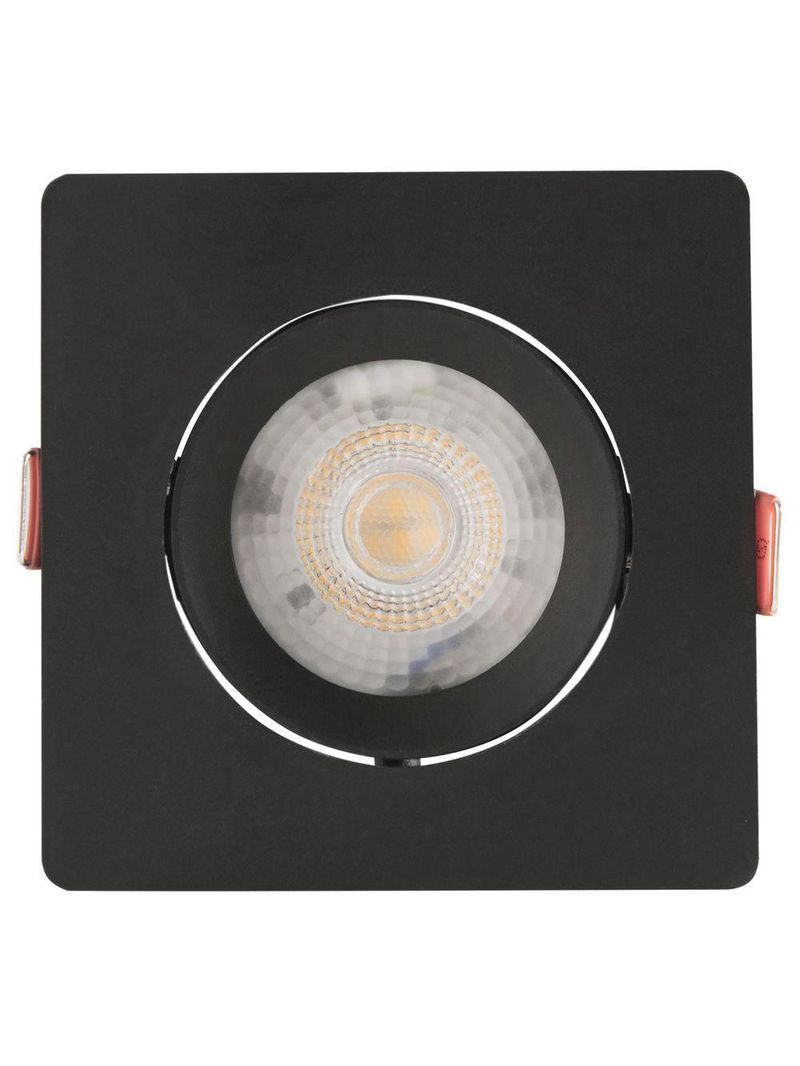 Spot Led Tramontina Quadrado 3 W 6500 K Preto Com Luz Branca