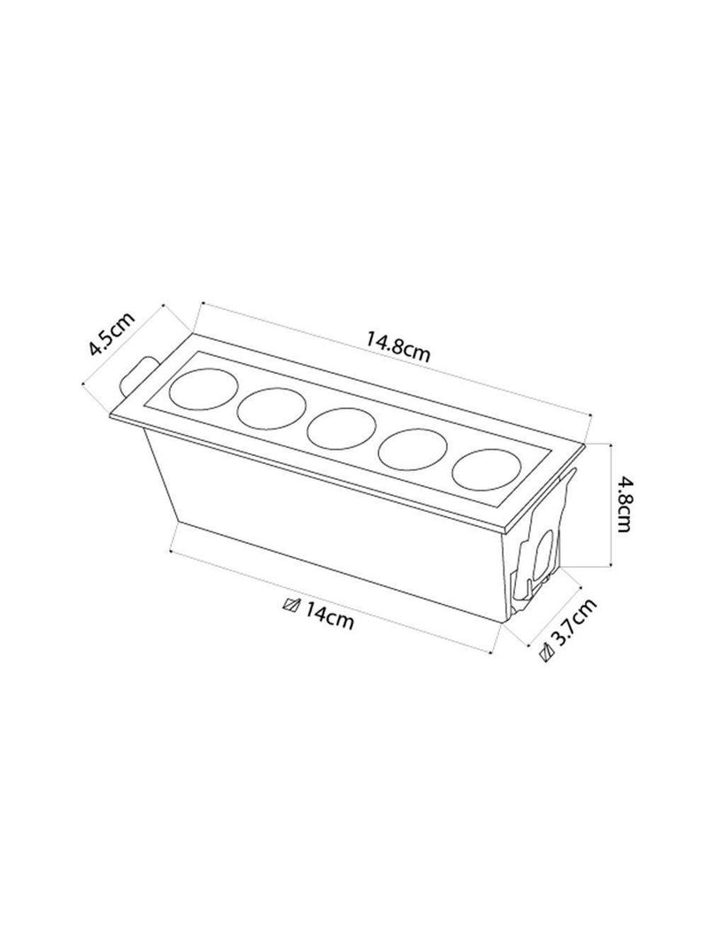 Spot De Embutir Nordecor Downlight Powerus Led Alto Irc 90 10w Bivolt Preto 4000k