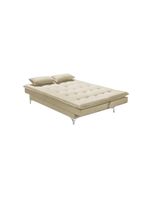 Sofá Cama Casal Berlim 190cm Design Moderno Veludo Bege