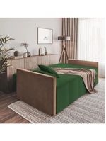 Sofá Cama 4 Lugares Paris Retrátil E Reclinável 2,10m Veludo Verde