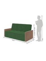 Sofá Cama 4 Lugares Paris Retrátil E Reclinável 2,10m Veludo Verde