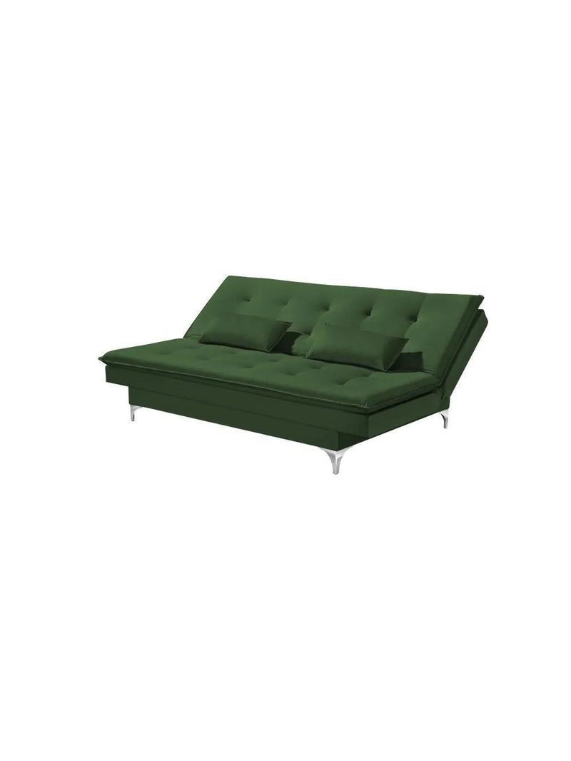 Sofá Cama Casal Berlim 190cm Design Moderno Veludo Verde