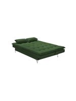 Sofá Cama Casal Berlim 190cm Design Moderno Veludo Verde