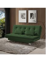 Sofá Cama Casal Berlim 190cm Design Moderno Veludo Verde