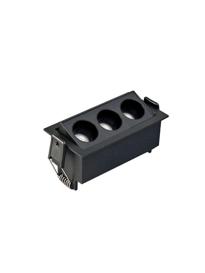 Spot De Embutir Nordecor Downlight Powerus Led Direcionável Alto Irc 90 6w Bivolt Preto 4000k