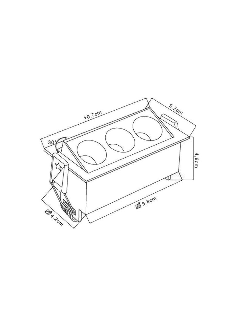 Spot De Embutir Nordecor Downlight Powerus Led Direcionável Alto Irc 90 6w Bivolt Preto 4000k
