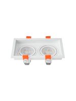 Spot De Embutir Recuado Nordecor Loyo Para 2 Lâmpadas Gu10 Mr16 Branco