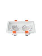 Spot De Embutir Recuado Nordecor Loyo Para 2 Lâmpadas Gu10 Mr16 Branco
