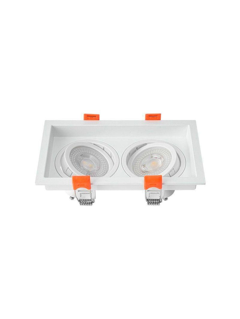 Spot De Embutir Recuado Nordecor Loyo Para 2 Lâmpadas Gu10 Mr16 Branco