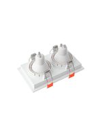 Spot De Embutir Recuado Nordecor Loyo Para 2 Lâmpadas Gu10 Mr16 Branco
