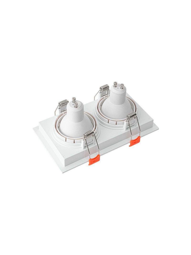 Spot De Embutir Recuado Nordecor Loyo Para 2 Lâmpadas Gu10 Mr16 Branco