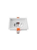 Spot De Embutir Recuado Nordecor Loyo Para 1 Lâmpada Ar70 Quadrado Branco