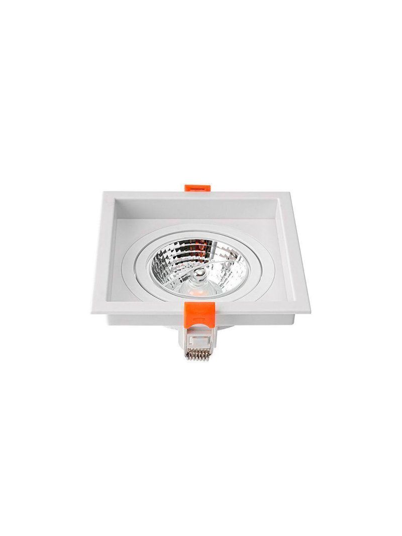 Spot De Embutir Recuado Nordecor Loyo Para 1 Lâmpada Ar70 Quadrado Branco