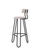 Banqueta Alta Ginger Com Encosto Areia Light City