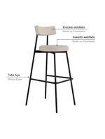 Banqueta Alta Stout Ae: 100 / Aa: 75cm Bqst7510 Areia Light City Areia Light City