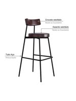 Banqueta Alta Stout Ae: 100 / Aa: 75cm Bqst7510 Courino Café Courino Café
