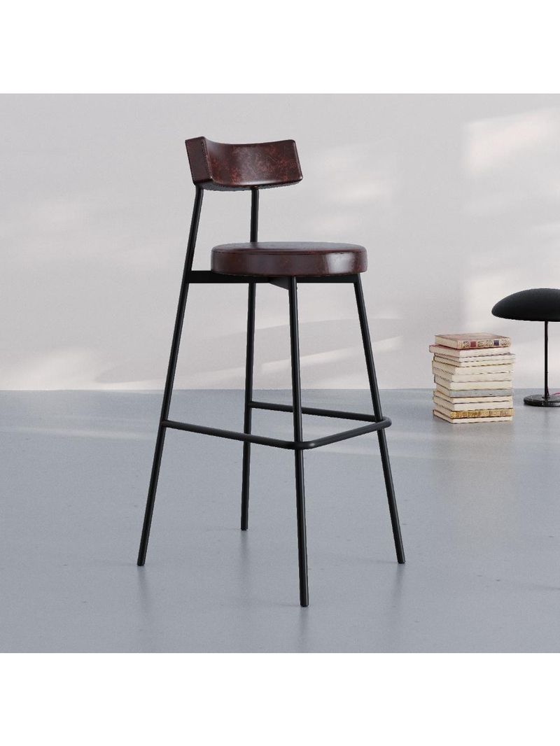 Banqueta Alta Stout Ae: 100 / Aa: 75cm Bqst7510 Courino Café Courino Café
