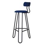 Banqueta Alta Ginger Azul Jeans City