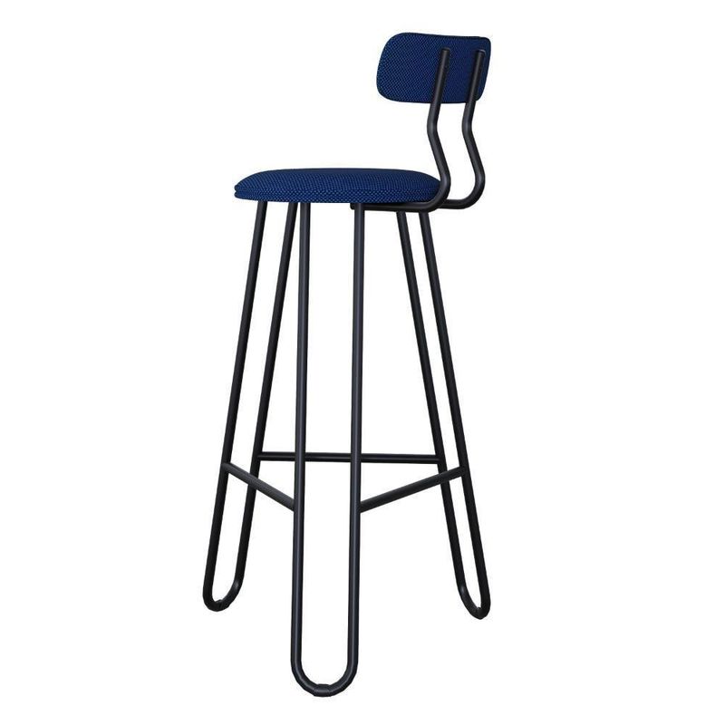 Banqueta Alta Ginger Azul Jeans City