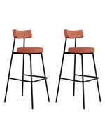 Banqueta Alta Stout Ae 100 Aa 75cm Com 2 Unidades Courino Marte Terra Rosê