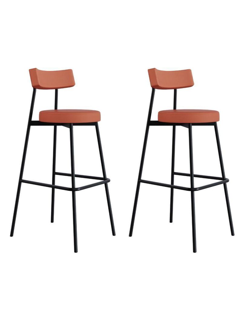 Banqueta Alta Stout Ae 100 Aa 75cm Com 2 Unidades Courino Marte Terra Rosê