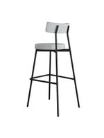 Banqueta Alta Stout Ae: 100 / Aa: 75cm C/02 Un Courino Saturno Off White Cnsaturno Off White