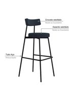Banqueta Alta Stout Ae: 100 / Aa: 75cm Bqst7510 Etnico Níquel Etnico Níquel