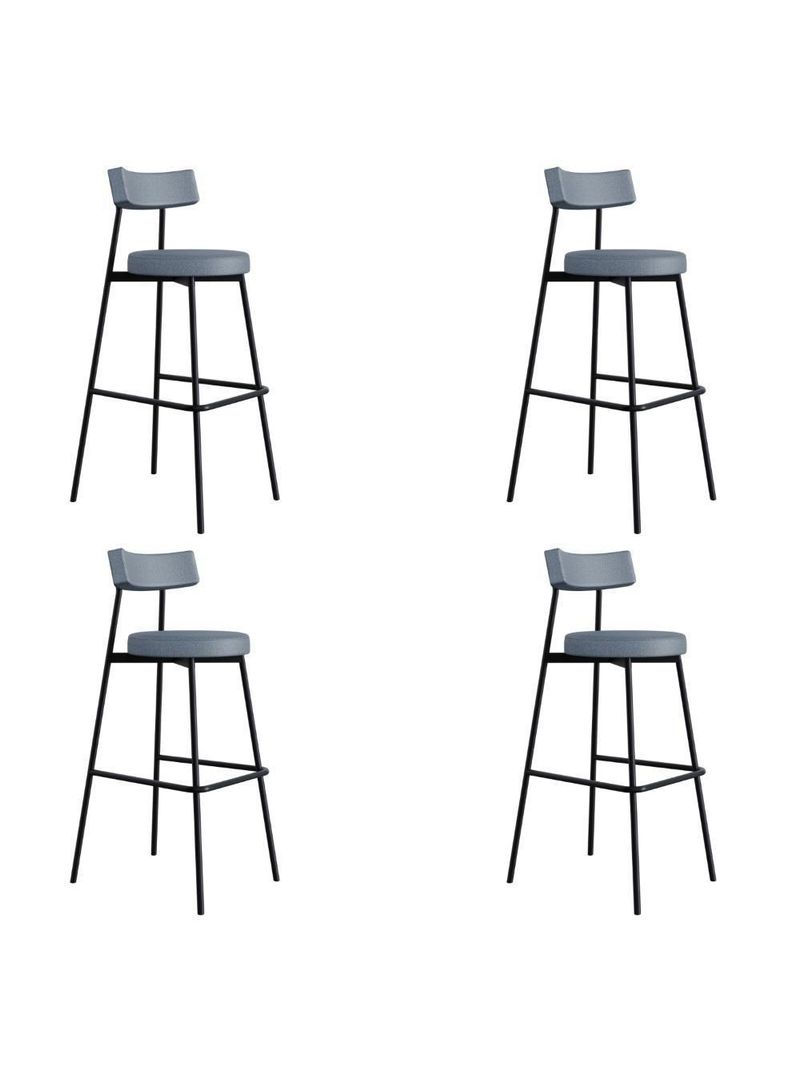 Banqueta Alta Stout Com 4 Unidades BQST75104 Cinza Corriente