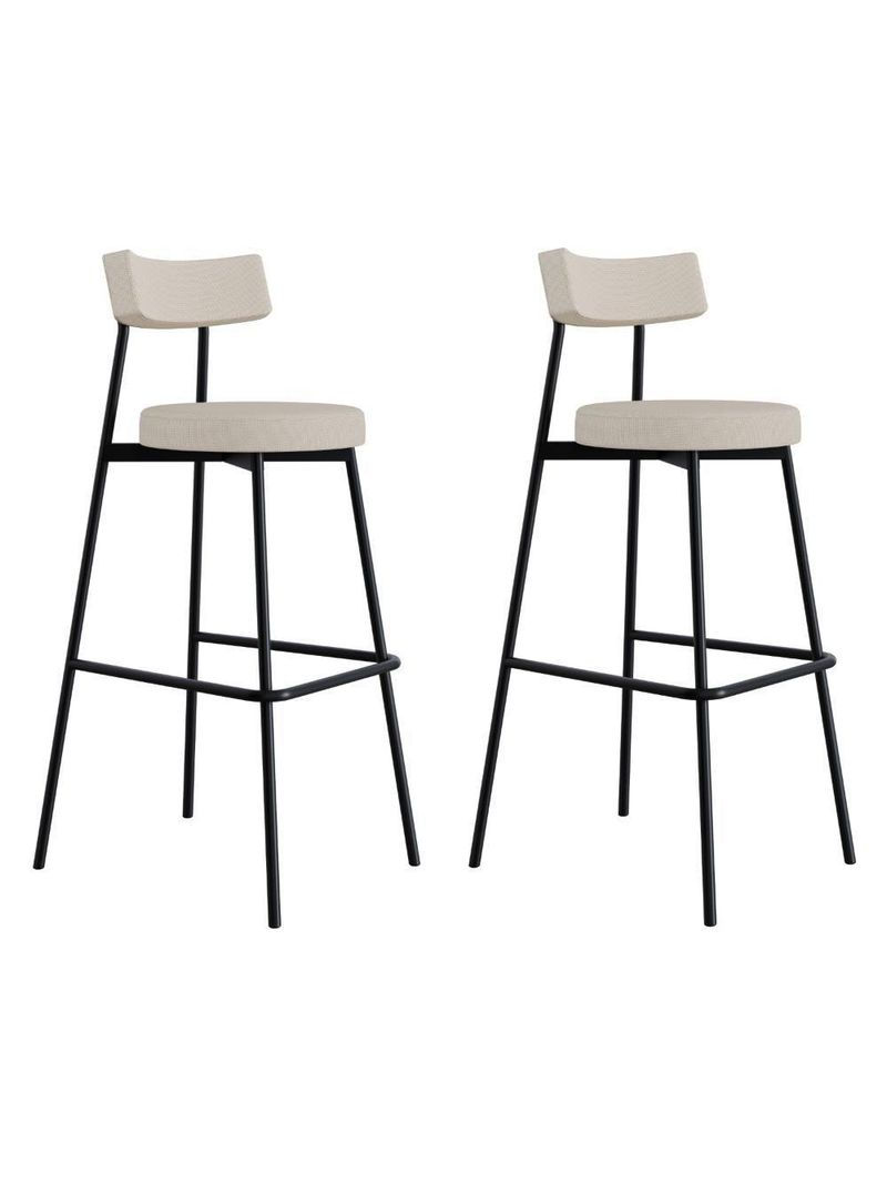 Banqueta Alta Stout Ae: 100 / Aa: 75cm C/02 Un Areia Light City Areia Light City