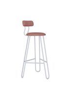 Banqueta Alta Ginger Com Encosto Tulipa Rosê City
