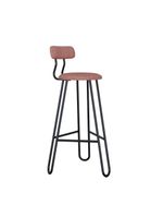 Banqueta Alta Ginger Com Encosto Tulipa Rosê City