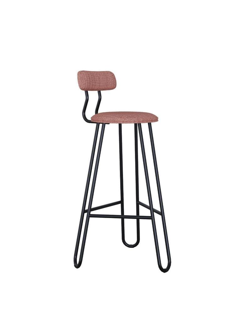Banqueta Alta Ginger Com Encosto Tulipa Rosê City