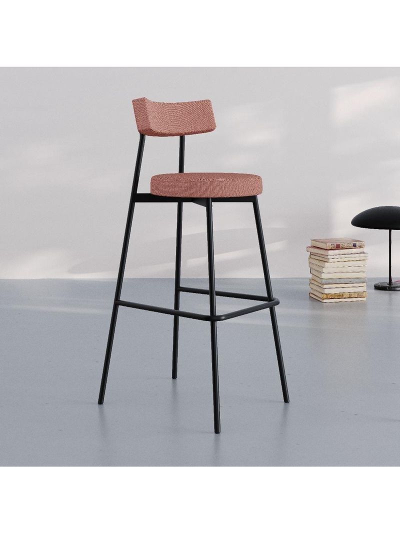 Banqueta Alta Stout Ae: 100 / Aa: 75cm Bqst7510 Rosa Linked Rosa Linked