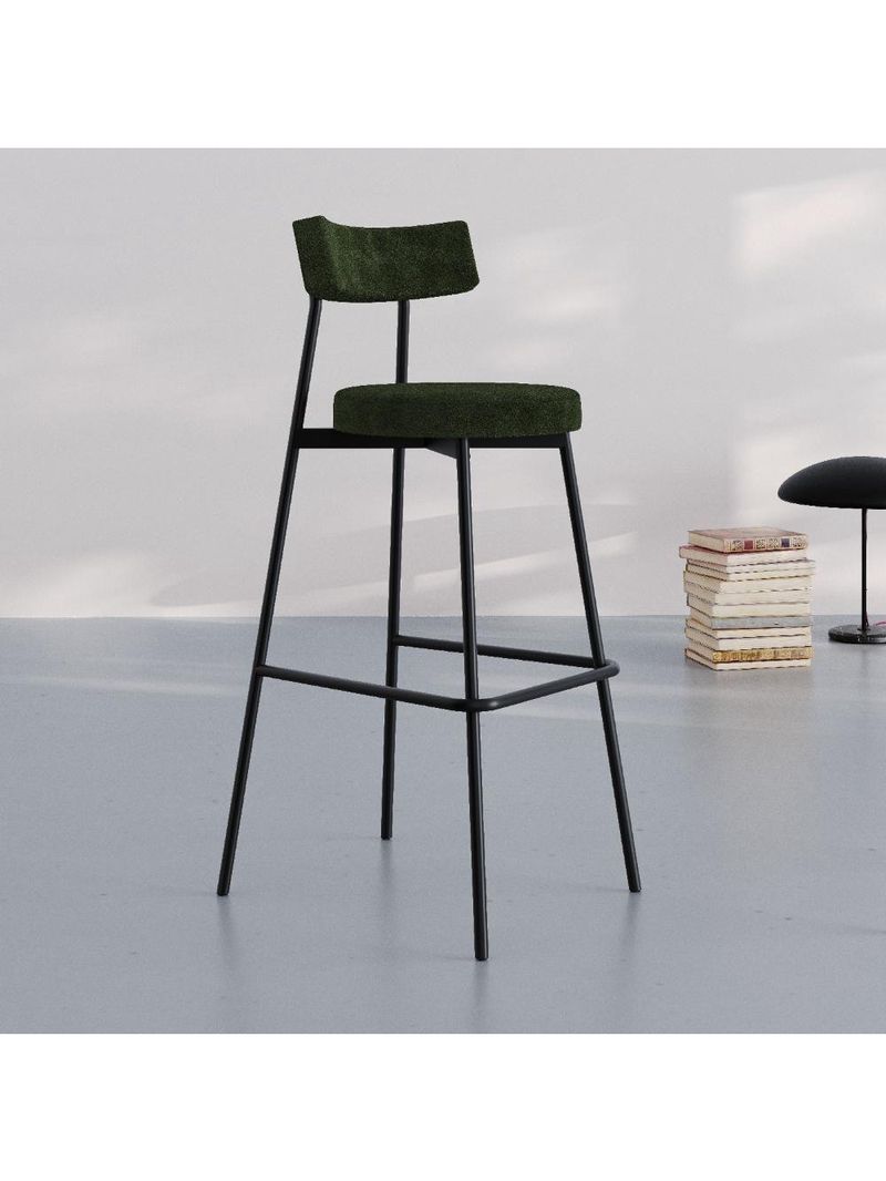 Banqueta Alta Stout BQST7510 Boucle Verde Alga