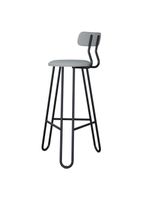 Banqueta Alta Ginger Courino Saturno Off White