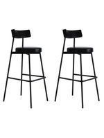 Banqueta Alta Stout Ae: 100 / Aa: 75cm C/02 Un Courino Preto Courino Preto