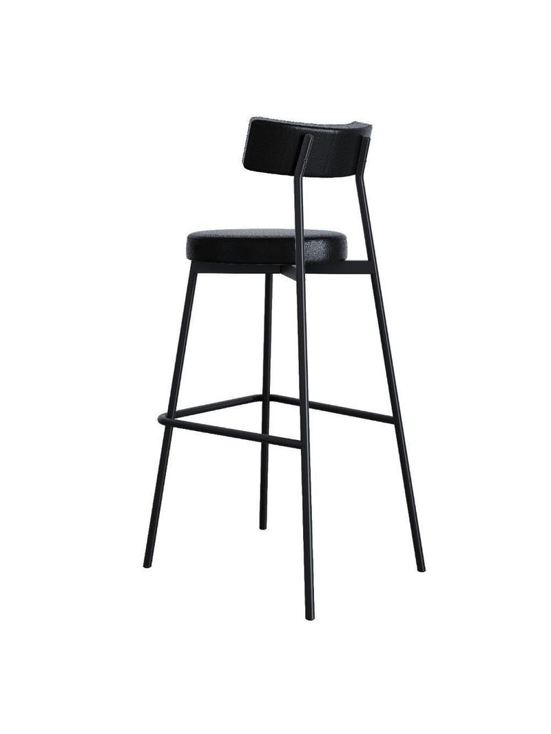 Banqueta Alta Stout Ae: 100 / Aa: 75cm C/02 Un Courino Preto Courino Preto