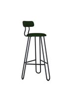 Banqueta Alta Ginger Verde Musgo City