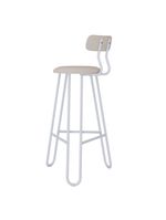 Banqueta Alta Ginger Com Encosto Areia Light City